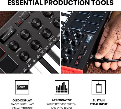 AKAI Professional MPK Mini MK3 Black 25 Teclas Midi - Imagem 4
