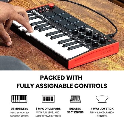 AKAI Professional MPK Mini MK3 Black 25 Teclas Midi - Imagem 3