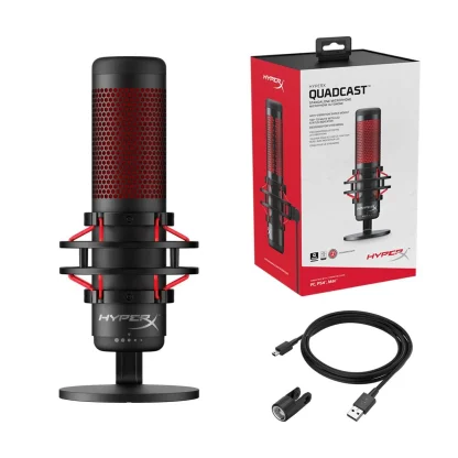 HyperX Quadcast Microfone Profissional de Mesa Gamer