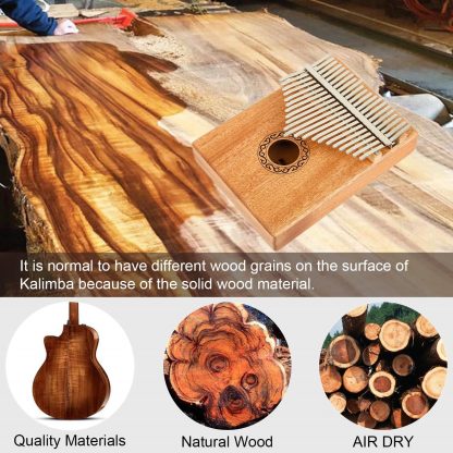 Kalimba 21 Teclas Madeira Mogno - Imagem 3