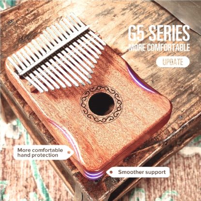 Kalimba 21 Teclas Madeira Mogno - Imagem 4