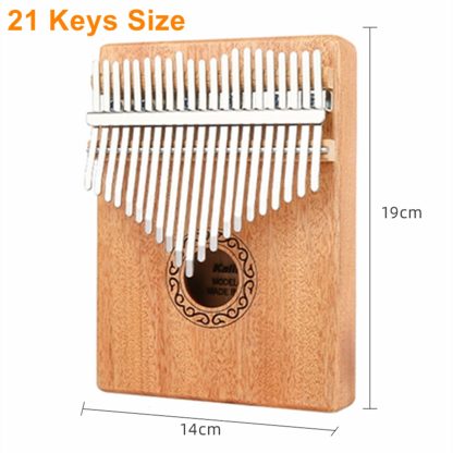 Kalimba 21 Teclas Madeira Mogno - Imagem 6