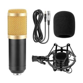 Lelong Microfone Bm800 com Cabo, Suporte e Filtro